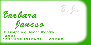 barbara jancso business card